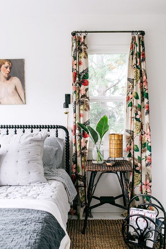 bring a refreshing and bold touch with floral print curtains in bright colors