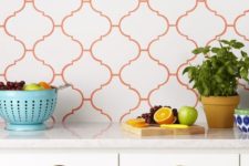 creatively tiled kitchen backsplash
