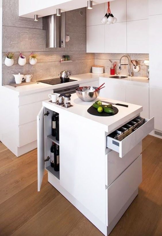 25 Mini Kitchen Island Ideas For Small Spaces - DigsDigs