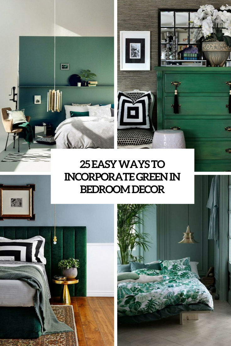 easy ways to incorporate green in bedroom decor cover