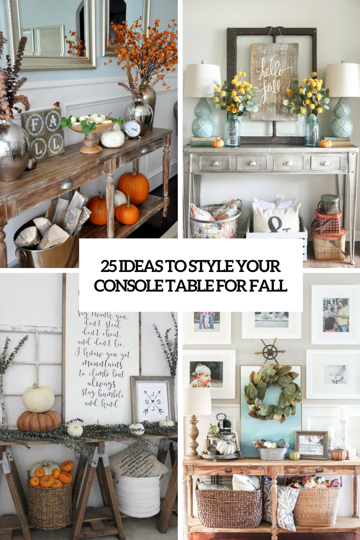 Simple Fall Console Table - A Thoughtful Place