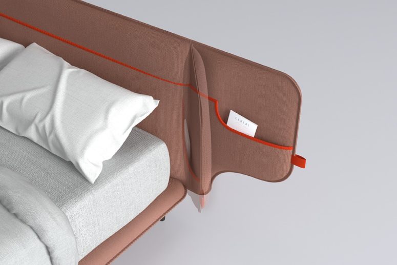 Upholstered Cuddle Bed With Pockets For Storage
