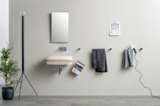 01 DOT is a modular multifunctional system for bathroom accessories, which is ideal for both small and large spaces