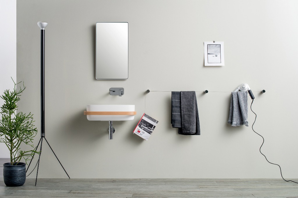 DOT is a modular multifunctional system for bathroom accessories, which is ideal for both small and large spaces