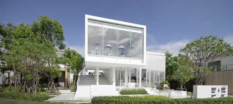 Contemporary Sky Clubhouse With A Gradient Facade