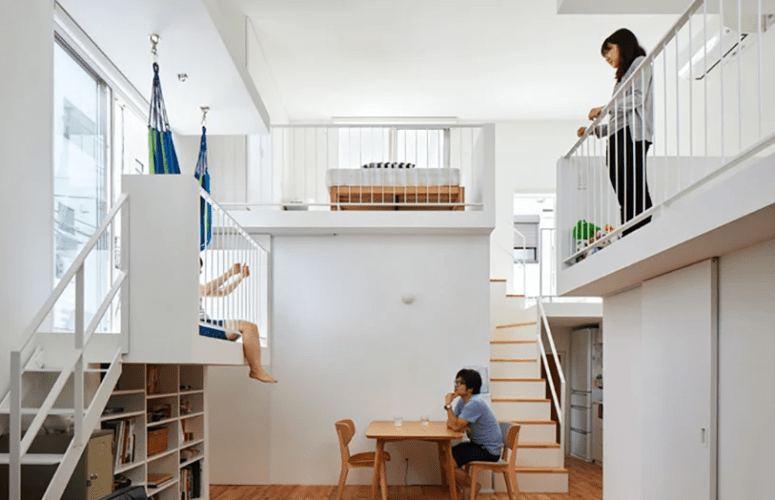 Creative Minimalist House With Inner Balconies