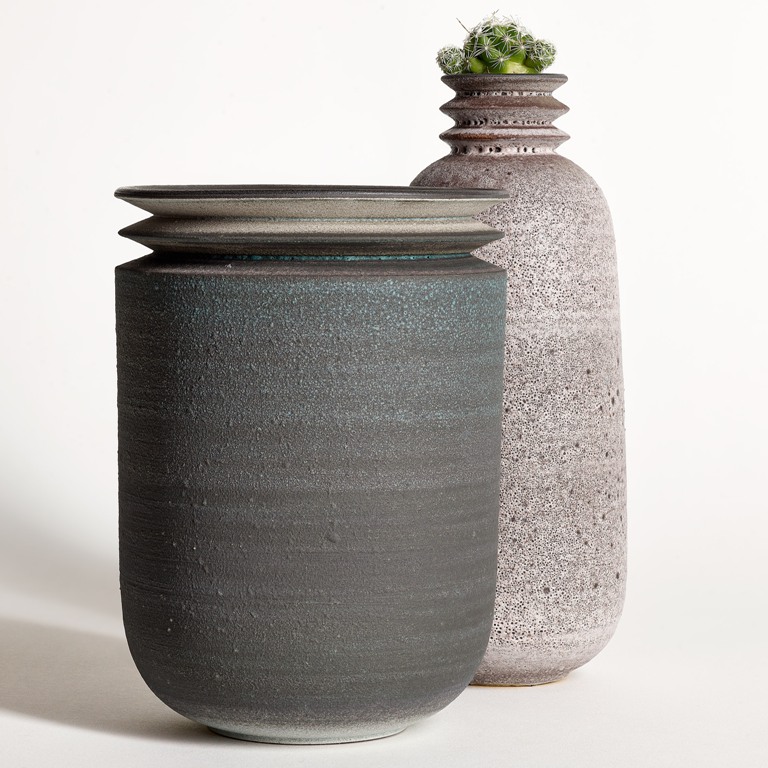 There's also a collection of matching vessels for using at home