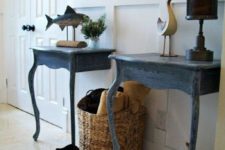 super compact console tables for an entryway