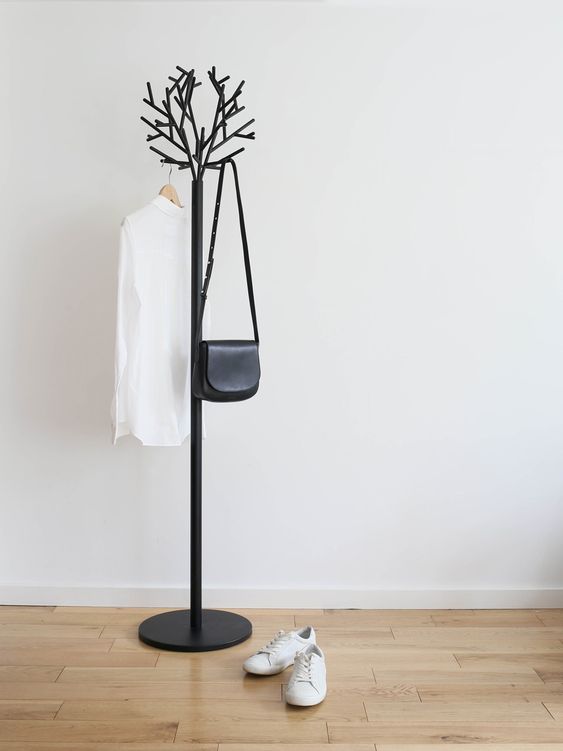 DIY Modern Free Standing Coat Rack