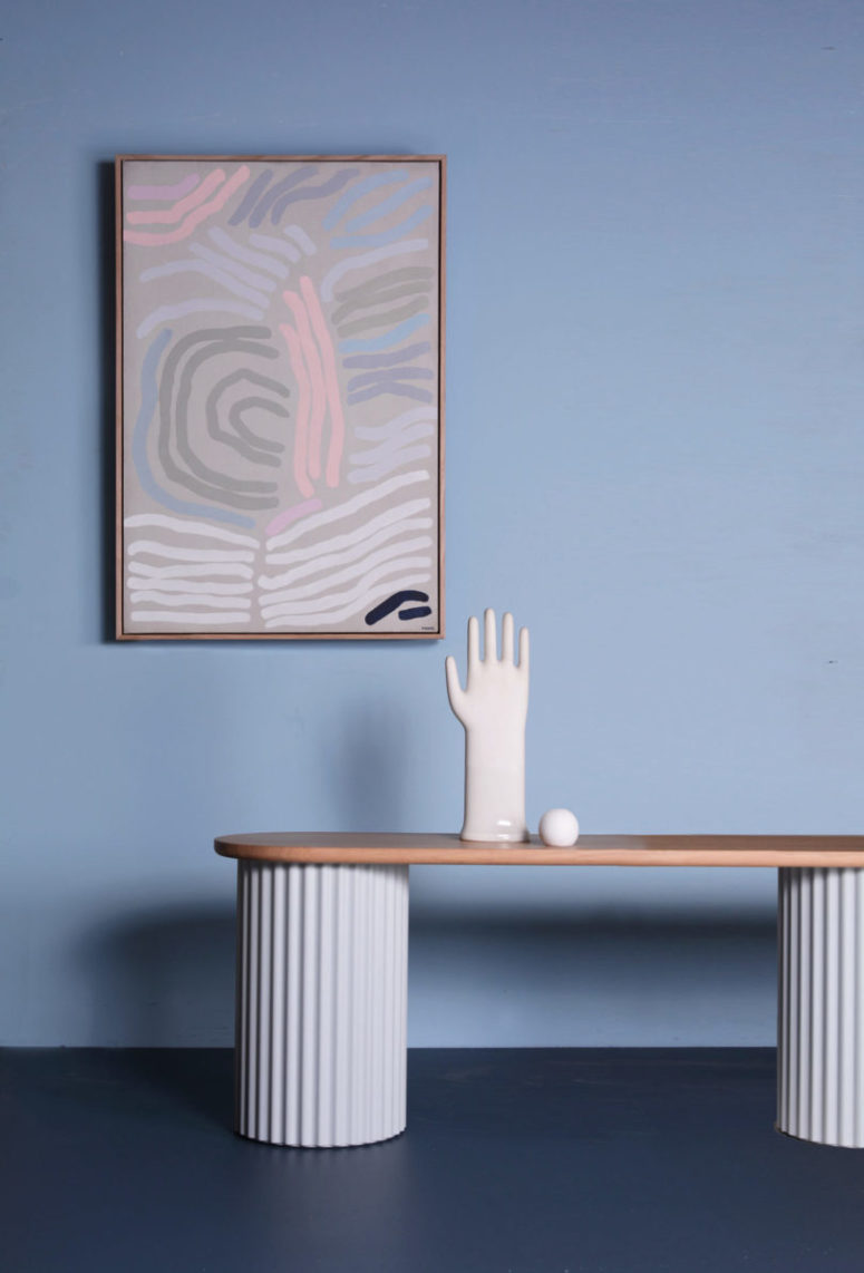 Get some cool piece in this bold material combo for your own space and enjoy