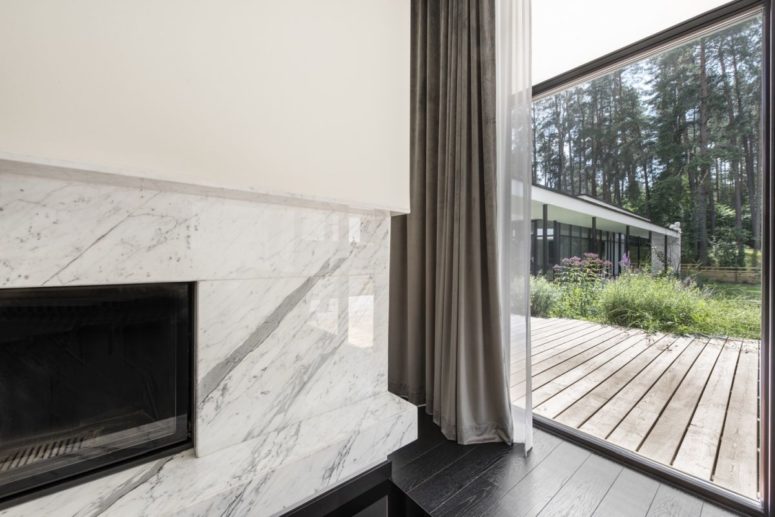 Curtains can be used for privacy when needed