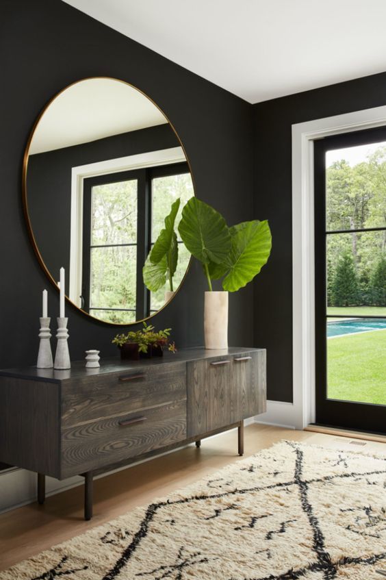 Edgy And Cool Mirrors For Your Entryway, Black Mirror For Hallway Entrance