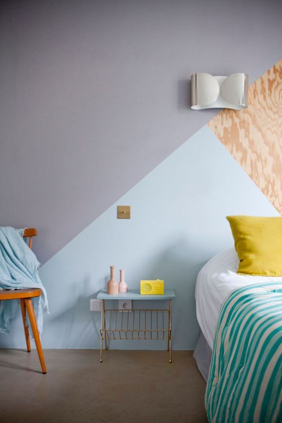 25 Edgy Color Blocking Ideas For Bedrooms - DigsDigs