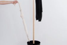09 a modern coat rack with a so-called pot for umbrellas and a coat rack looks bold and catchy