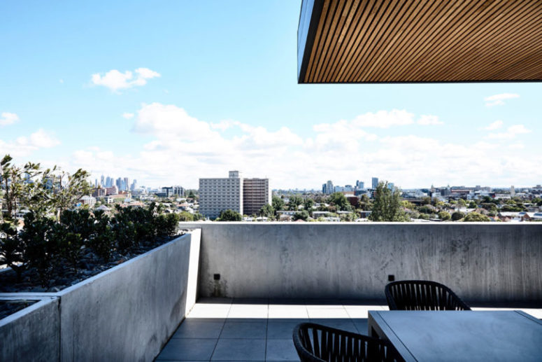 There's a large outdoor patio with gorgeous views of Melbourne