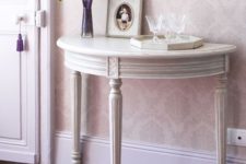 12 a vintage grey console table with elegant legs will add a refined touch to your space
