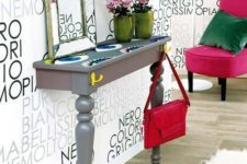 16 cut a vintage table in halves and spruce it up with bold stencils, decals or painting