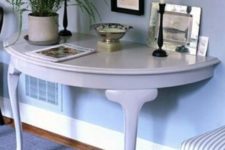 17 if you have enough space but want to add something catchy to your entryway, a half round console is ideal