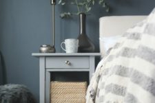 22 a small and modern bedside table by IKEA is all you need