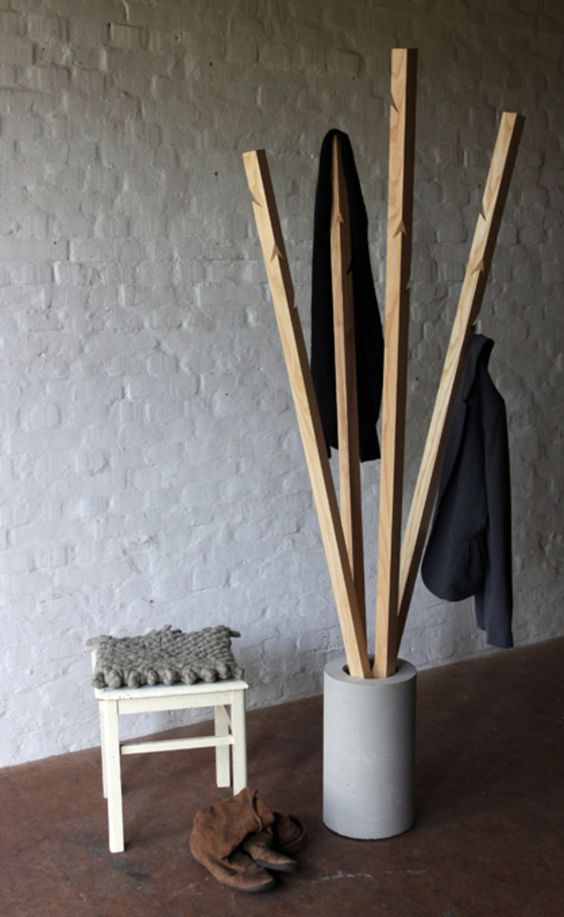 DIY Modern Free Standing Coat Rack