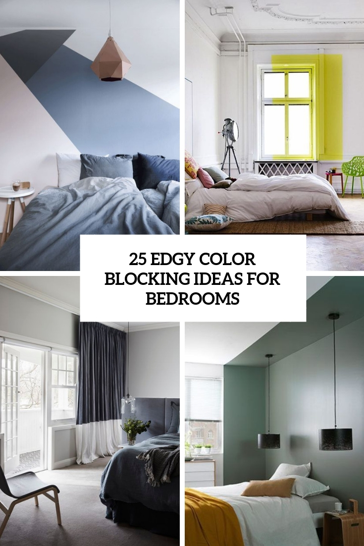 25 Edgy Color Blocking Ideas For Bedrooms - DigsDigs