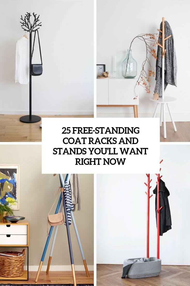 DIY Modern Free Standing Coat Rack