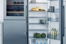 03 a fridge with glass doors will give additional light to your space illuminating dark corners and nooks