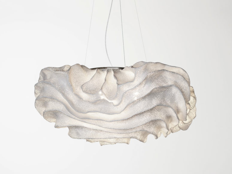 Nevo lamps are composed of stainless steel mesh and look really out of this world