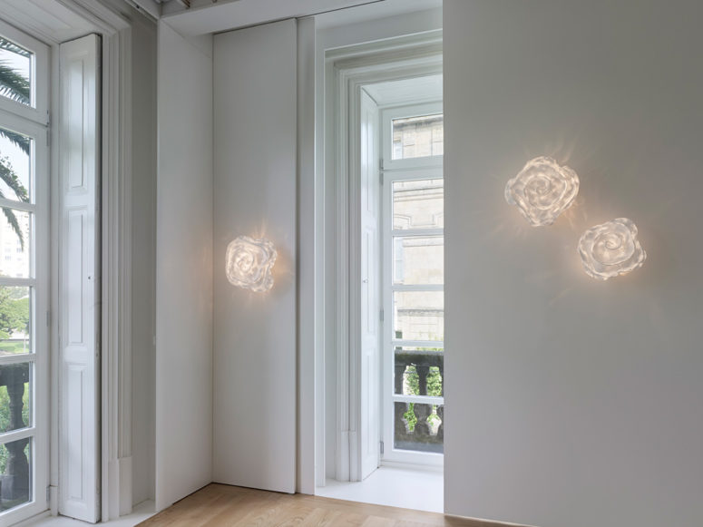 Nevo lamps are available in pendant, wall, table and floor versions