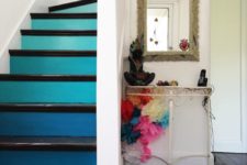 06 go for an ombre effect on your stairs to make it look edgy and trendy