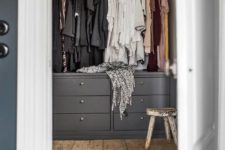 10 There’s also a closet, which perfectly matches the style of the house