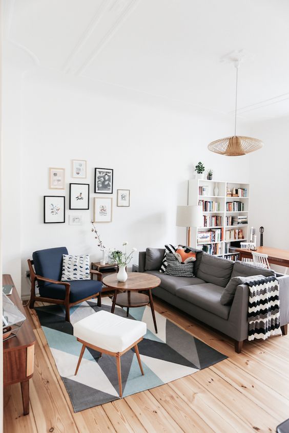 clean and simple lines of the furniture and accessories are what you need for a mid-century modern space