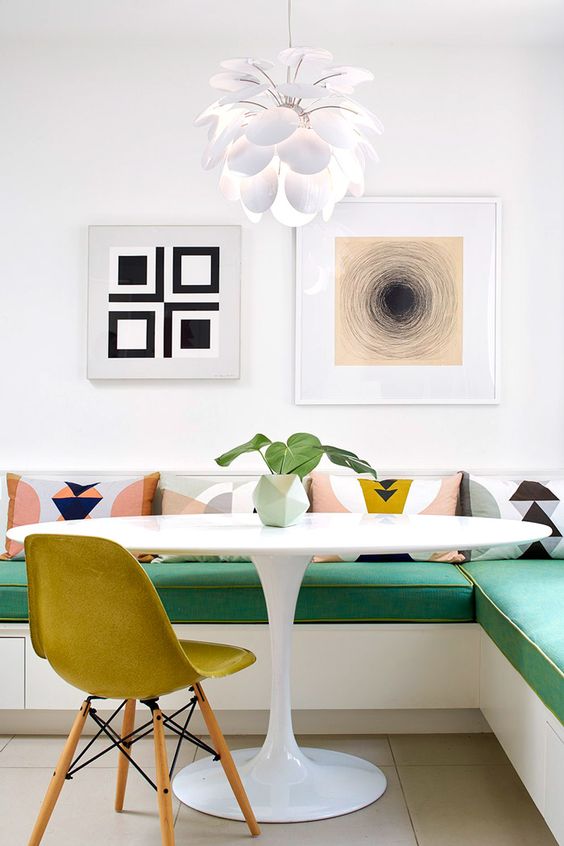 bright colors are what you need for a creating a mid century modern space