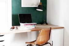 cute small home office nook