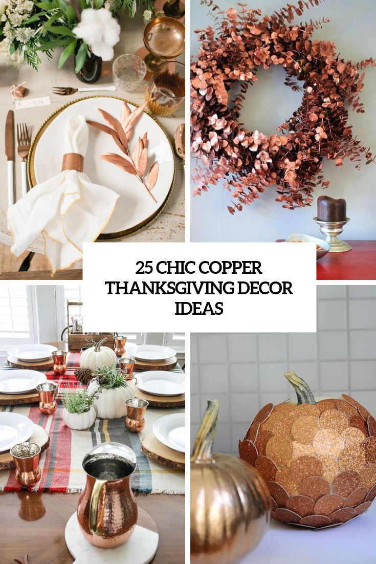 chic copper thanksgiving decor ideas cover
