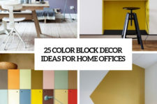 25 color block decor ideas for home offices cover