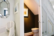 26 an under the stairs powder room – this space is exactly what you need to accommodate one
