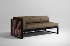 01 DNA Teak furniture collection shows off contemporary designs, warm teak wood and comfy upholstery