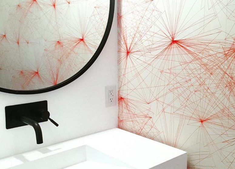 edgy wall decor The lines are sharp and graphic, you may create very bold walls with this wallcover