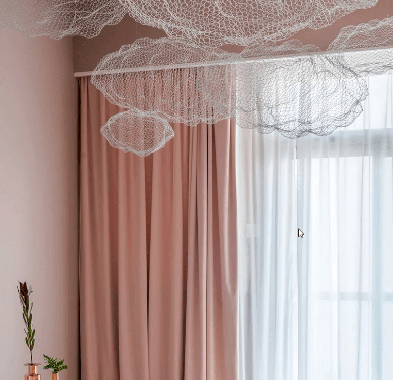 These cloudy net lamps create a real heaven like feel in the kid's room These cloudy net lamps create a real heaven-like feel in the kid's room