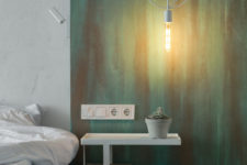 minimalist bedside tables made of tree stumps