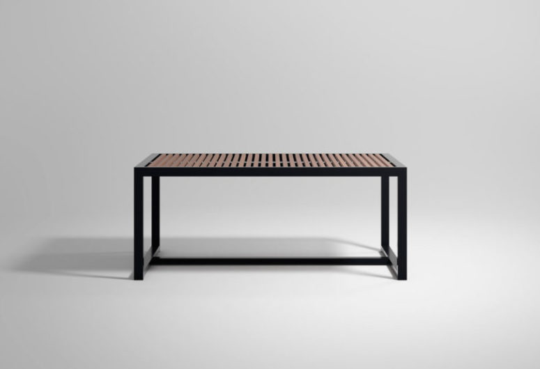 You may also try some tables that feature teak planks instead of a solid top