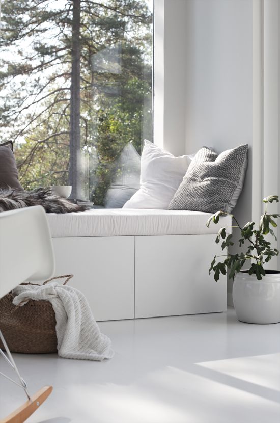if possible, incorporate some storage into your window bench, it will be very useful for you