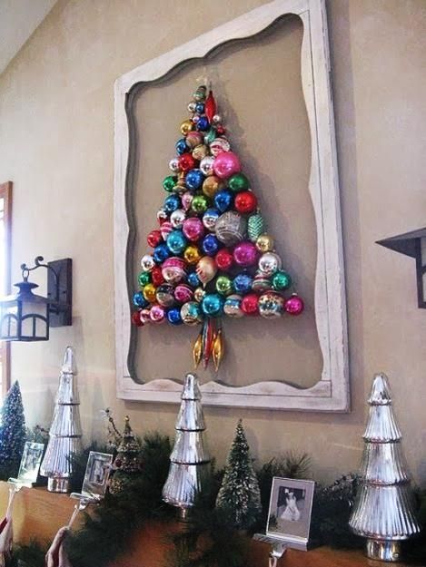 Christmas Tree Made Of Ornament Balls