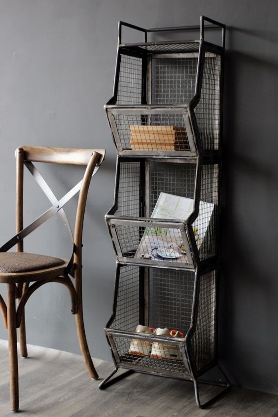 a vintage industrial storage unit is ideal for any industrial space and looks interesting