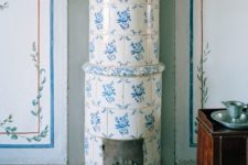 20 traditionally Scandinavian stoves looked like that, being clad with patterned tiles