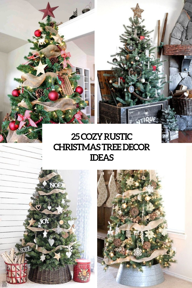 cozy rustic christmas tree decor ideas cover