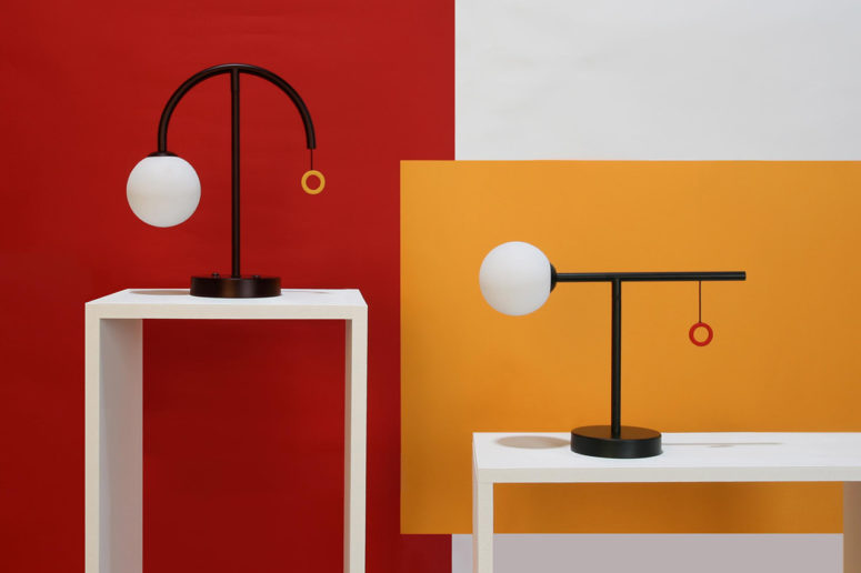 Retro-Inspired Balanced Table Lamps