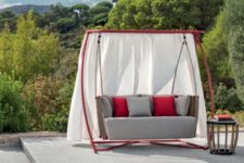 01 Porch Swing Seat is a creative outdoor furniture piece that is a hideaway for the body and mind, which creates ultimate comfort
