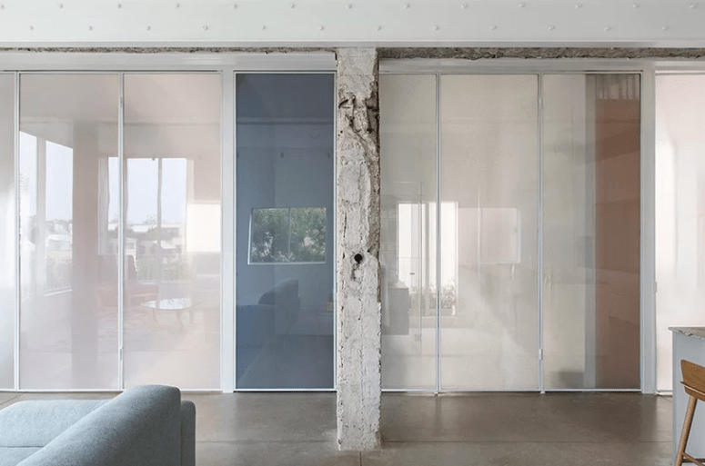 loft with several space dividers loft with several space dividers